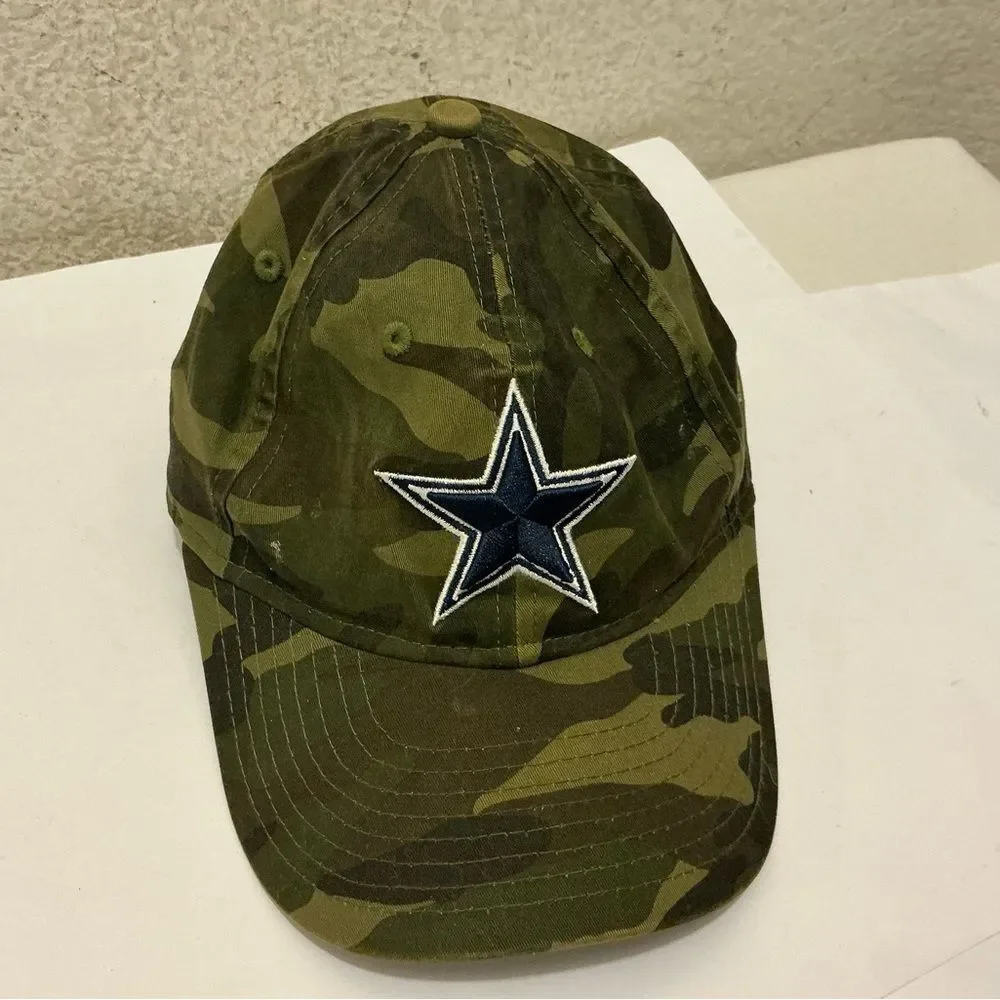 New Era NFL cowboys adjustable Green Camouflage youth Hat with Star Emblem